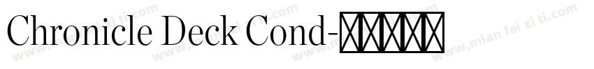 Chronicle Deck Cond字体转换